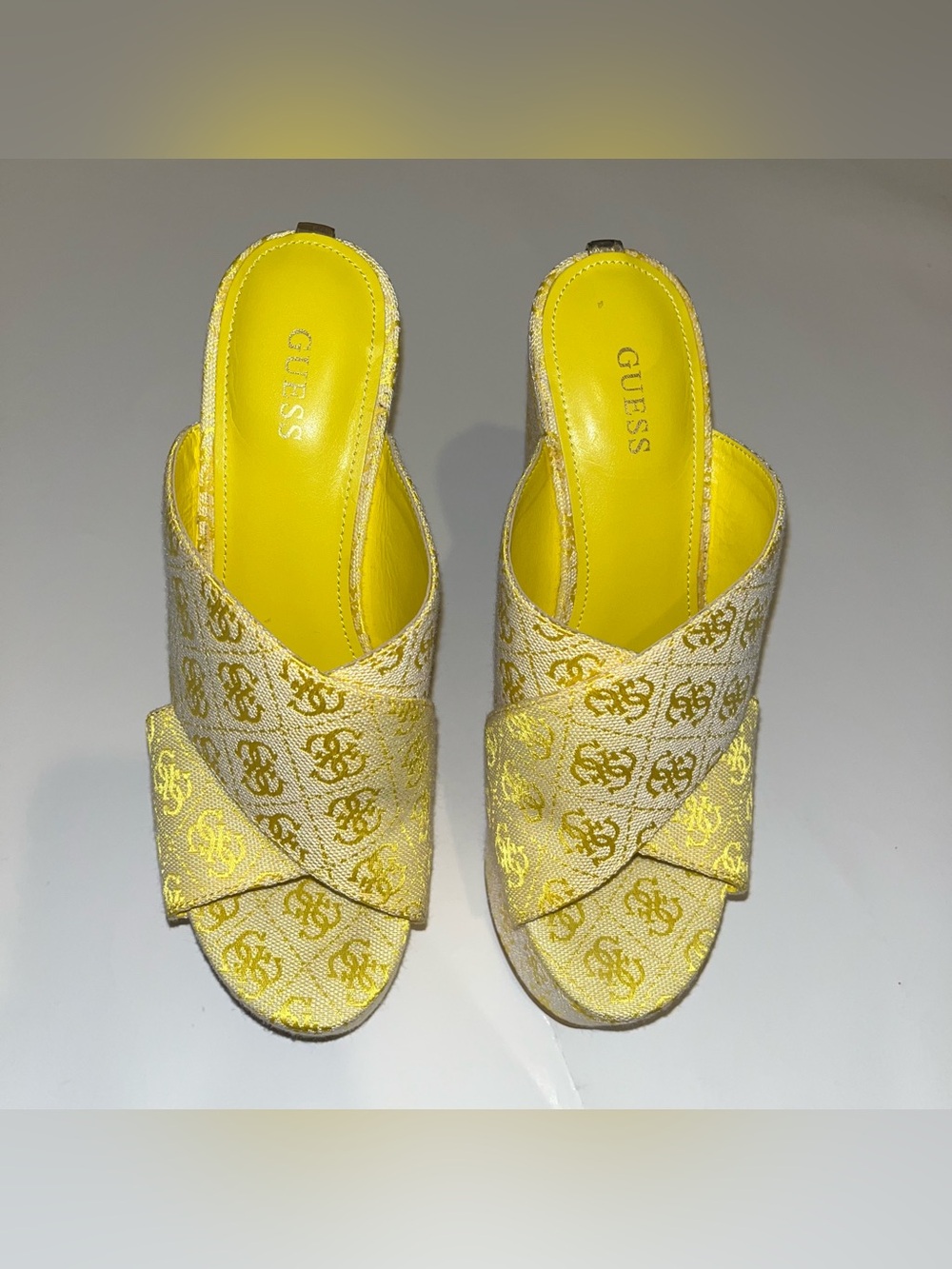 Guess | Yellow Platform Wedges